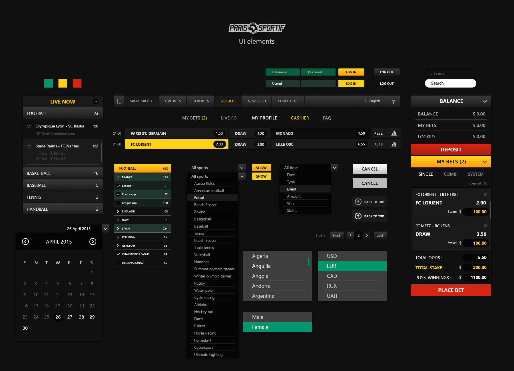 Casino software, online and offline sports betting and lottery in C#