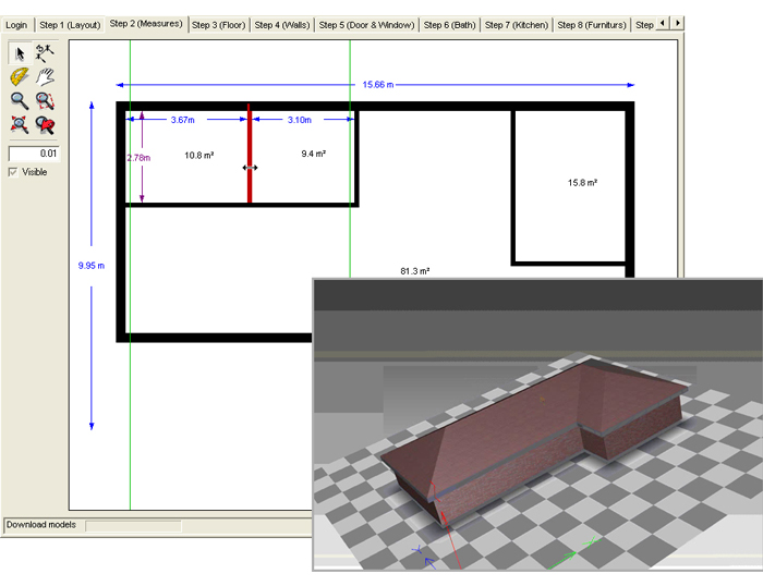 Application for designing view sizes