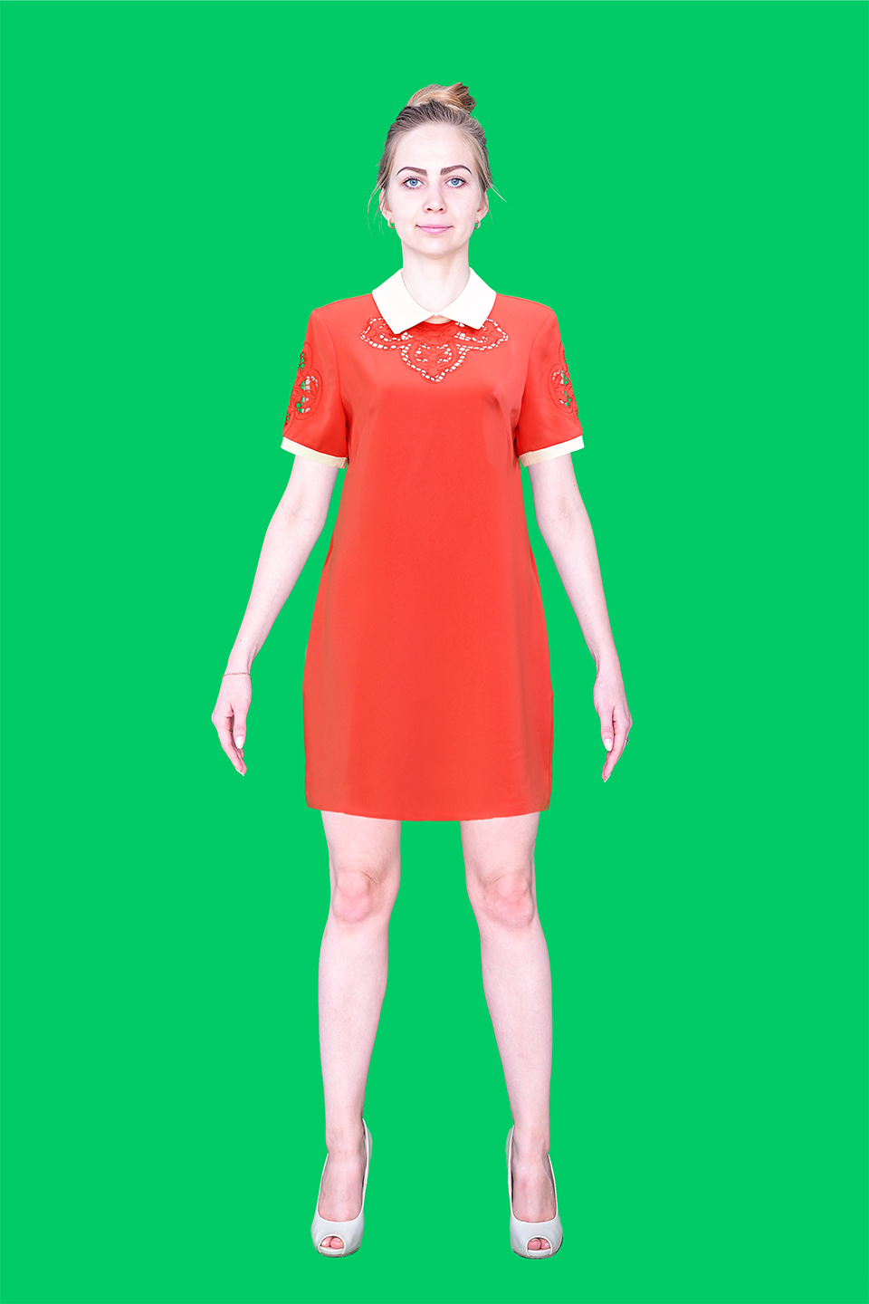 Dress superimposed on photograph