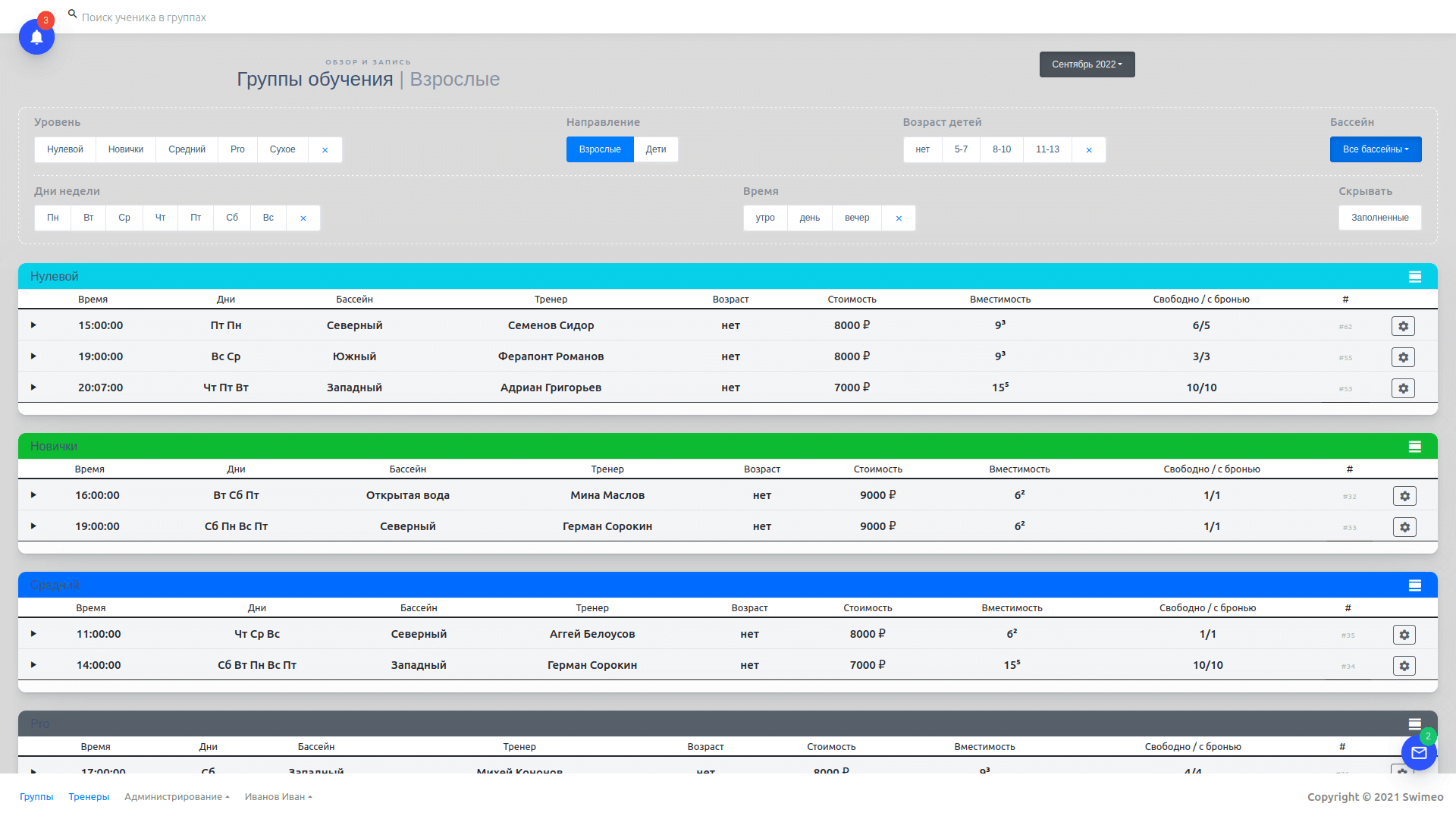 Main application-Groups