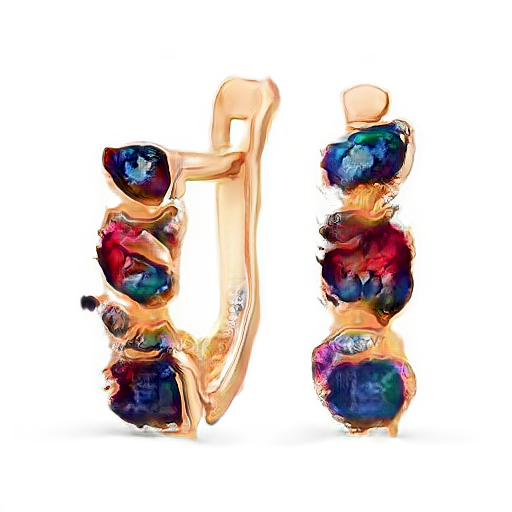 Earrings yellow gold three stones