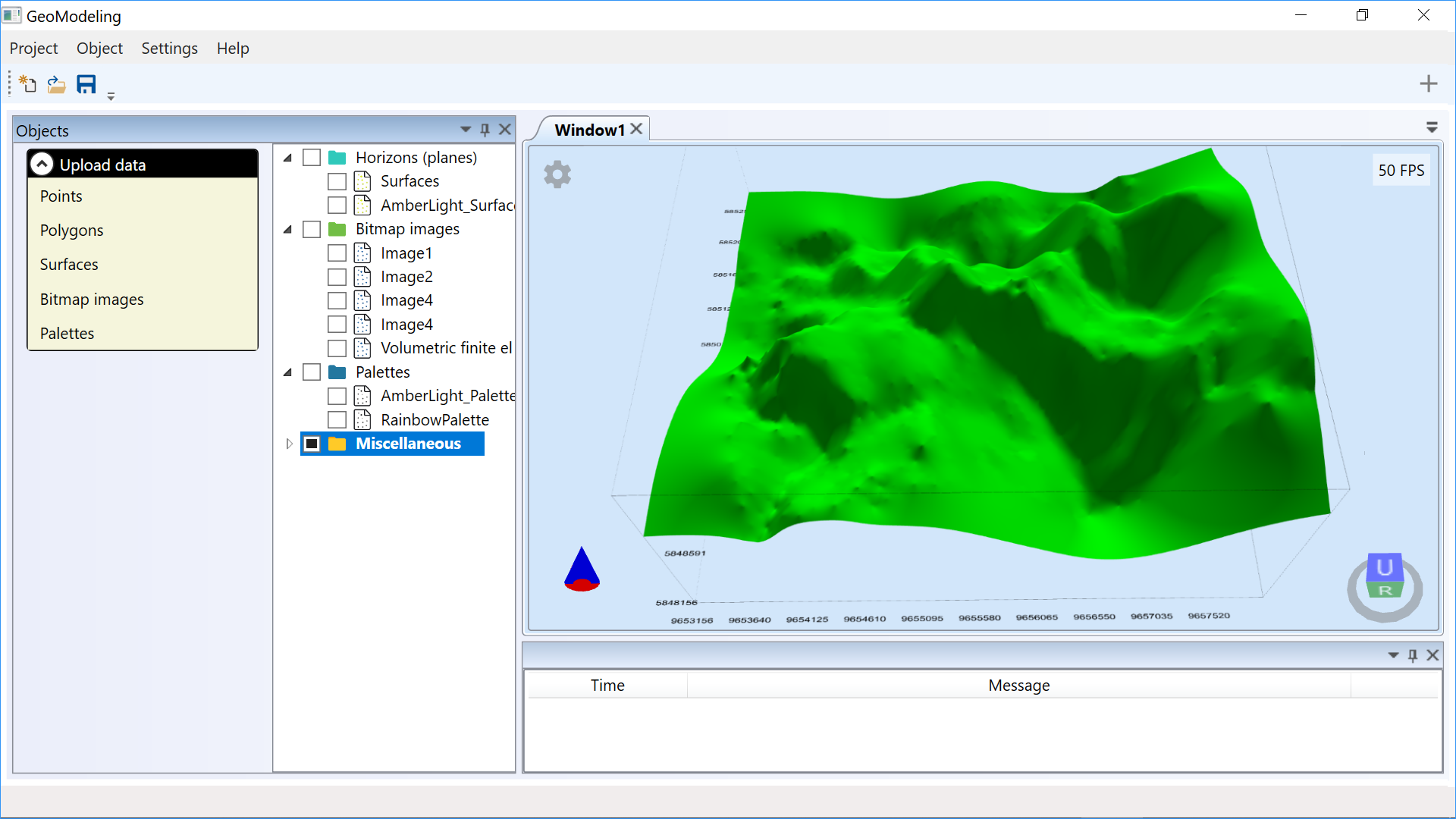 3D surface with scaling