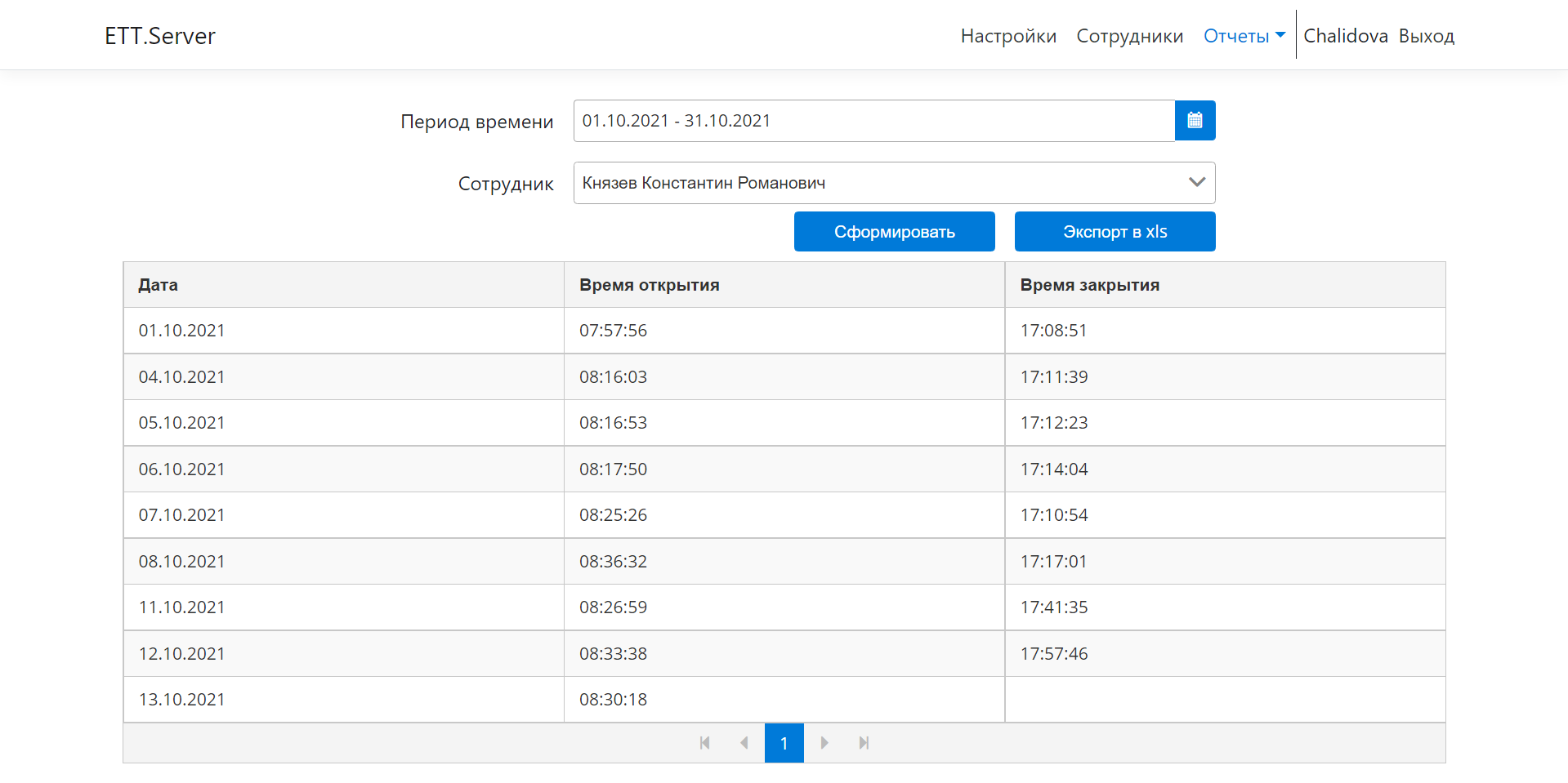 FORA report workday