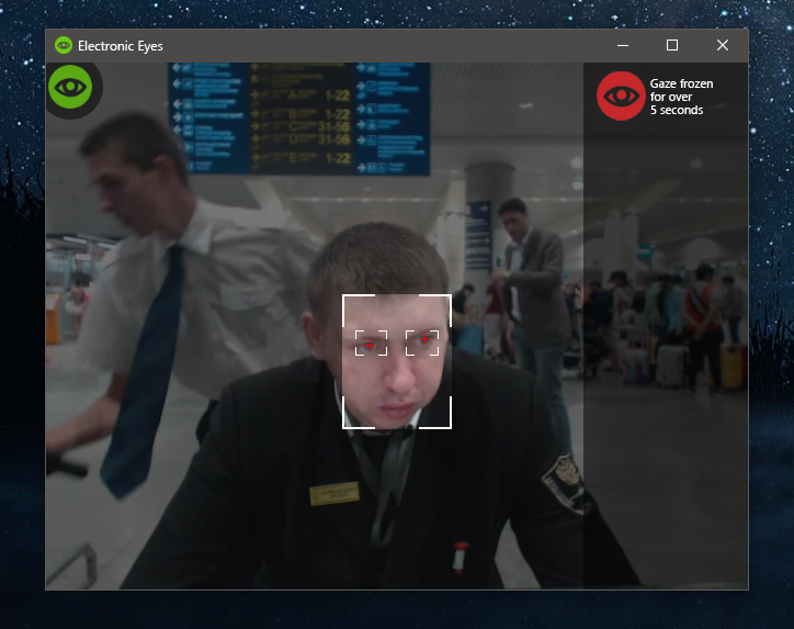 ESMO gaze frozen for over 5 seconds