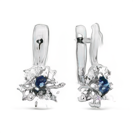 Earrings white gold one stone